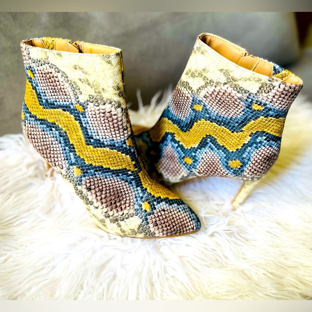 Express Snake Print Ankle Boots